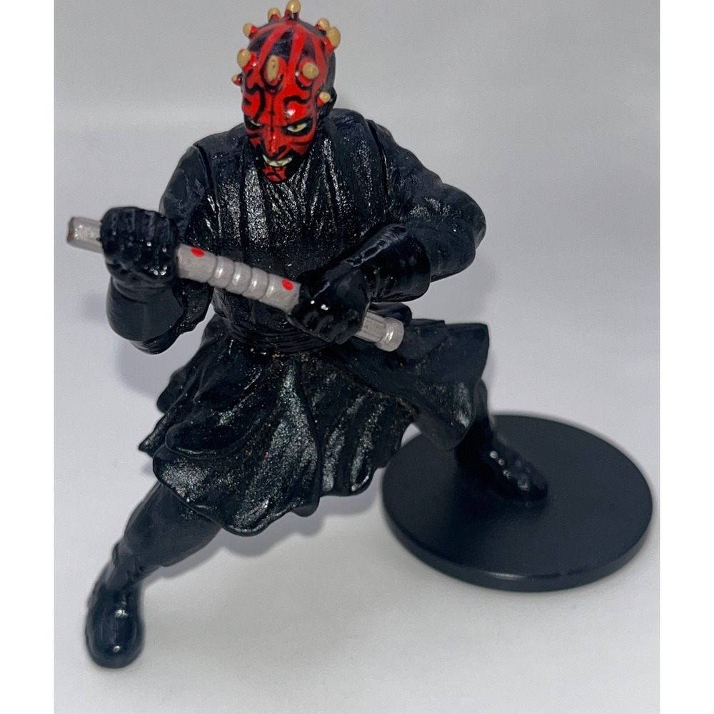 Star Wars Darth Maul Miniature Figure Sith Lord Combat Pose Display Base 2.5"